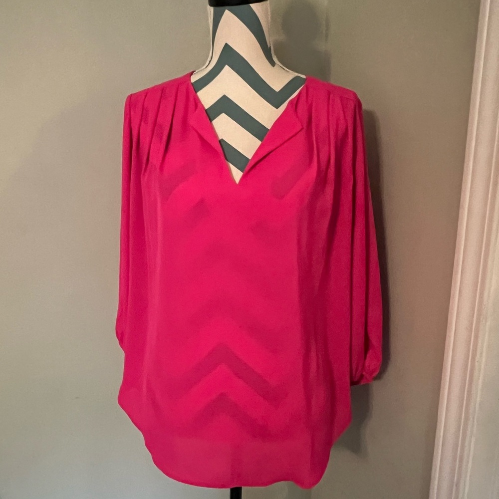 Pleione hot pink blouse